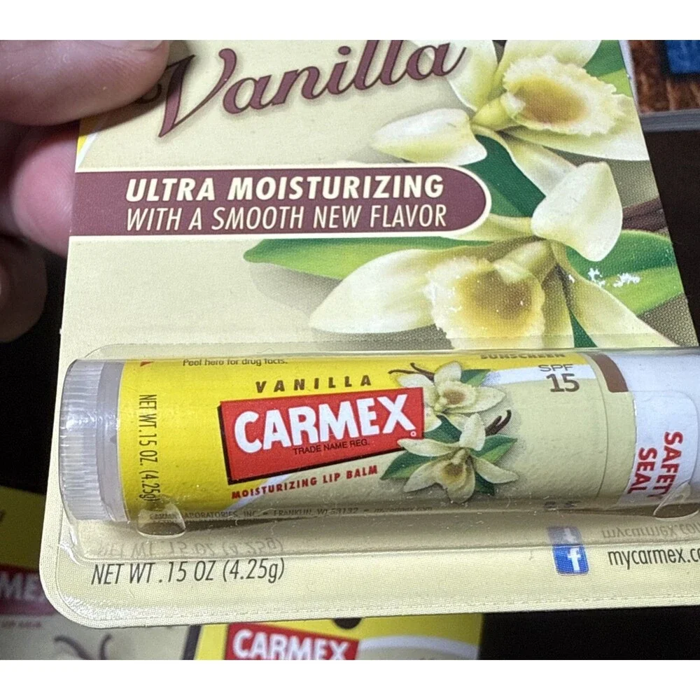Lot of 4 CARMEX Ultra Moisturizing Smooth New Flavor Vanilla Lip Balm 2011 #2